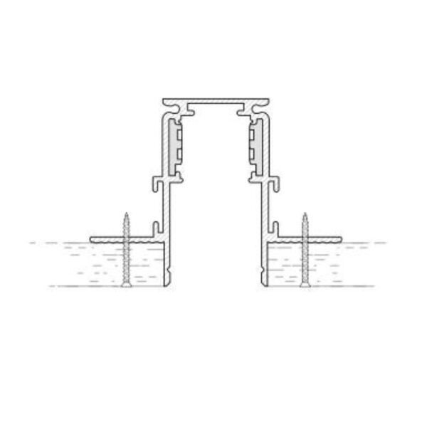Szyna Magnetyczna Wpuszczana GK 12,5mm 150 cm Czarna