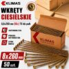 506abeb52207addfa6eeaa7d6566dd54 KLIMAS Wkręty ciesielskie 8x260 do drewna łeb talerzowy Torx Klimas 50 szt.