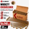 64093fe0182849ada0f27d0d160f3b7a KLIMAS Wkręty ciesielskie 8x240 do drewna łeb talerzowy Torx Klimas 50 szt.
