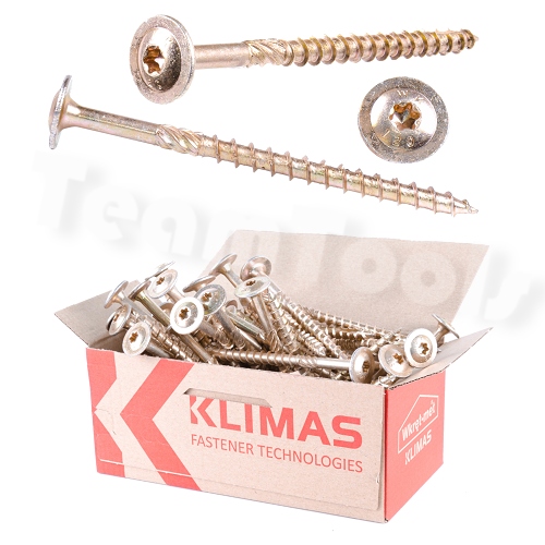 64a0c5d48e9079ed20ceb581b1725a83 KLIMAS Wkręty ciesielskie 8x300 do drewna łeb talerzowy Torx Klimas 50 szt.