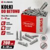 65862d05e5896e6c17bb07ba0866f0de KLIMAS Kołki do betonu Wkręt-Met 6 x 40 mm opak 200 szt. z kołnierzem