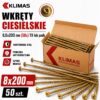 KLIMAS Wkręty ciesielskie 8x200 do drewna łeb talerzowy Torx Klimas 50 szt.