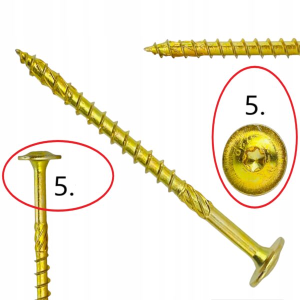 Wkręty ciesielskie TORX 8x160 mm 25 szt. talerzowe do drewna Klimas WKCP