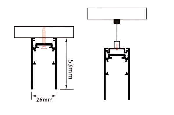 Szyna Magnetyczna Natynkowa 140,5 cm Biała