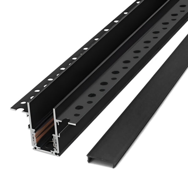 Szyna Magnetyczna Wpuszczana GK 12,5mm 108 cm Czarna