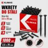 b02f140c82c32b53be8ab873e4249f18 KLIMAS Wkręty do stali Wkręt-Met 3,5 x 25 mm 1000 szt.