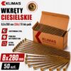 KLIMAS Wkręty ciesielskie 8x280 do drewna łeb talerzowy Torx Klimas 50 szt.