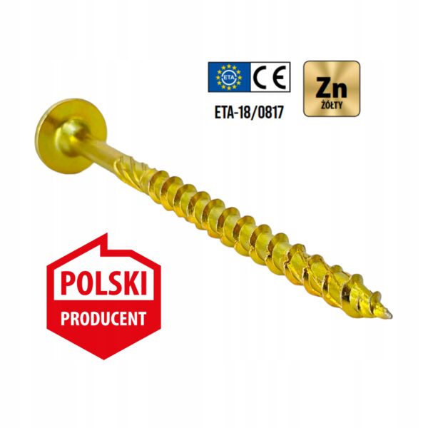 Wkręty ciesielskie TORX 8x160 mm 25 szt. talerzowe do drewna Klimas WKCP