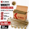 KLIMAS Wkręty ciesielskie 8x180 do drewna łeb talerzowy Torx Klimas 50 szt.