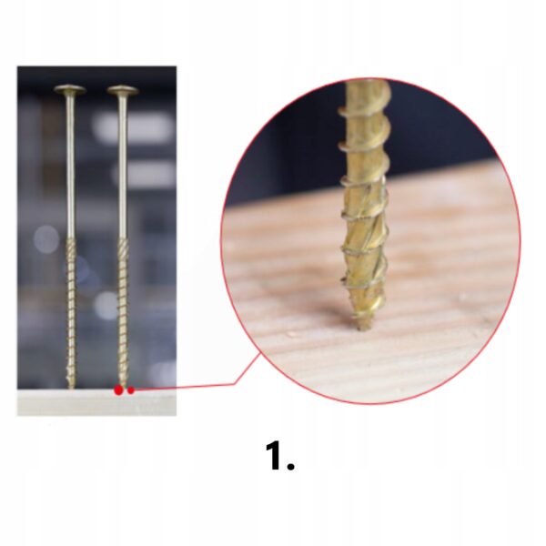 Wkręty ciesielskie TORX 8x160 mm 25 szt. talerzowe do drewna Klimas WKCP