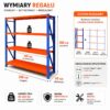 Regał Magazynowy Metalowy 8-półkowy 400x200x60cm do 200kg