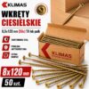 KLIMAS Wkręty ciesielskie 8x120 do drewna łeb talerzowy Torx Klimas 50 szt.