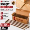 f0f25cc380968fd25e3ec1128fc68818 KLIMAS Wkręty ciesielskie 8x380 do drewna łeb talerzowy Torx Klimas 50 szt.