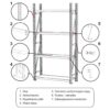 Regał Magazynowy Metalowy 20-półkowy 800x200x60cm do 200kg