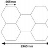 Lampa LED Hexagon 230W 25300lm 296x209cm 6500K