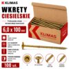 KLIMAS Wkręty ciesielskie 6 x 100 mm do drewna łeb talerzowy Torx 100 szt.