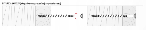 KLIMAS Wkręty do drewna Wkręt-Met 4 x 50 mm TORX łeb stożkowy 300 szt.
