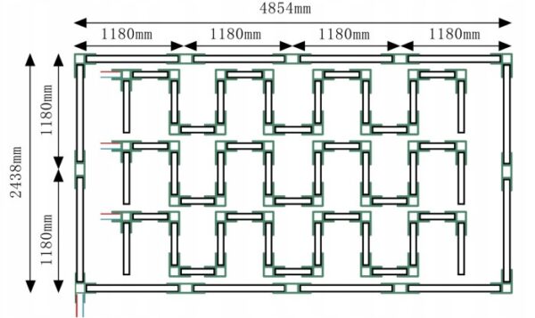 Lampa LED Hexagon 520W 57200lm 243x485cm 6500K