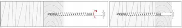 KLIMAS Wkręty ciesielskie 5 x 100 mm do drewna łeb talerzowy Torx 150 szt.