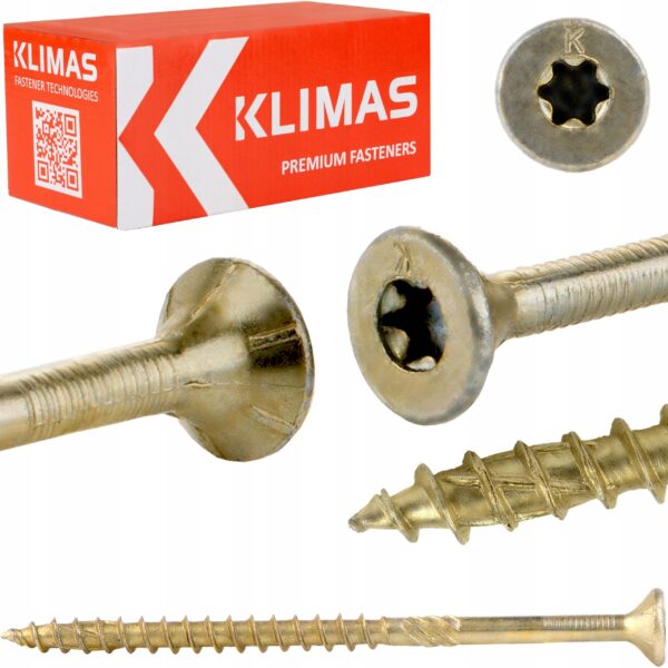 KLIMAS Wkręty do drewna Wkręt-Met 4 x 50 mm TORX łeb stożkowy 300 szt.