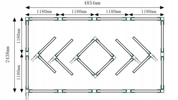 Lampa LED Hexagon 210W 23100lm 243x485cm 6500K