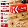 KLIMAS Wkręty do drewna Wkręt-Met 4 x 60 mm TORX łeb stożkowy 250 szt.