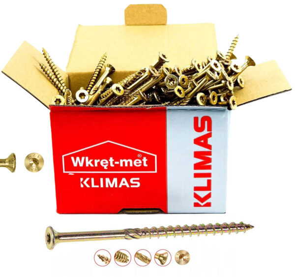 KLIMAS Wkręty do drewna Wkręt-Met 3x35 TORX łeb stożkowy 500 szt.