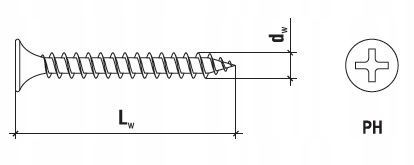 KLIMAS Wkręty do płyt G-K do drewna Wkręt-Met 3,5 x 55 mm 500 szt.