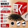 KLIMAS Wkręty do płyt G-K do drewna Wkręt-Met 3,5 x 55 mm 500 szt.