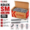 KLIMAS Kołek szybkiego montażu SM 6x60 mm gniazdo PZ-2 PZ-3 200 szt.