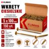 KLIMAS Wkręty ciesielskie 5 x 100 mm do drewna łeb talerzowy Torx 150 szt.