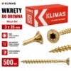 KLIMAS Wkręty do drewna Wkręt-Met 3x35 TORX łeb stożkowy 500 szt.