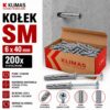 KLIMAS Kołek szybkiego montażu SM 6x40 mm gniazdo PZ-2 PZ-3 200 szt.