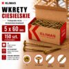 KLIMAS Wkręty ciesielskie 5 x 60 mm do drewna łeb talerzowy Torx 150 szt.