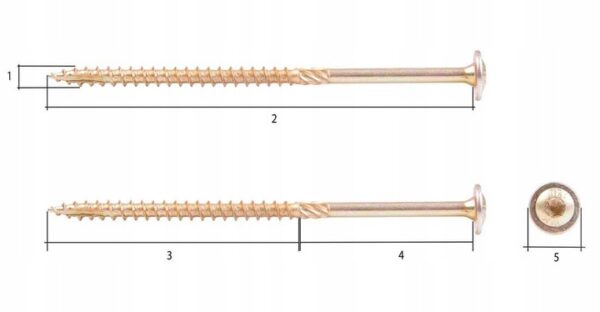 6b6484f49f1fcb6db5e50fc704d5e8eb KLIMAS Wkręty ciesielskie 6 x 260 mm do drewna łeb talerzowy Torx 100 szt.