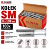 KLIMAS Kołek szybkiego montażu SM 8 x 100 mm gniazdo PZ-2 PZ-3 100 szt.