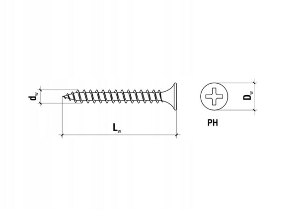 KLIMAS Wkręty do płyt G-K do drewna Wkręt-Met 4,2 x 70 mm 250 szt.