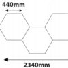 Lampa LED Hexagon 112W 11200lm 234x126cm 6500K