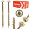 KLIMAS Wkręty ciesielskie 6 x 220 mm do drewna łeb talerzowy Torx 100 szt.