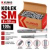 89304a74db8134e0f1fedeec9f918294 KLIMAS Kołek szybkiego montażu SM 8 x 50 mm gniazdo PZ-2 PZ-3 100 szt.