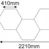 Lampa LED Hexagon RGB 64W 6400lm 120x221cm z pilotem
