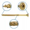 KLIMAS Wkręty do drewna Wkręt-Met 4 x 60 mm TORX łeb stożkowy 250 szt.