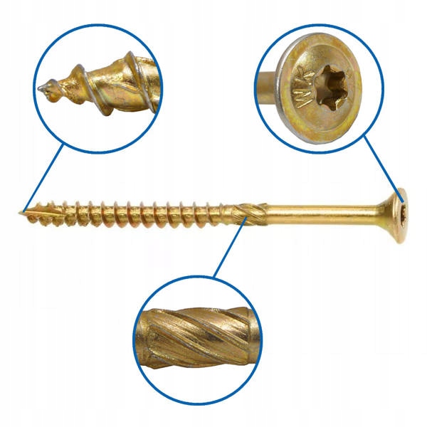 KLIMAS Wkręty do drewna Wkręt-Met 4 x 60 mm TORX łeb stożkowy 250 szt.