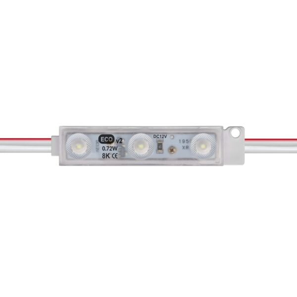 Moduł LED Eco Lens 3xSMD2835 12V 0,72W IP68 6500K