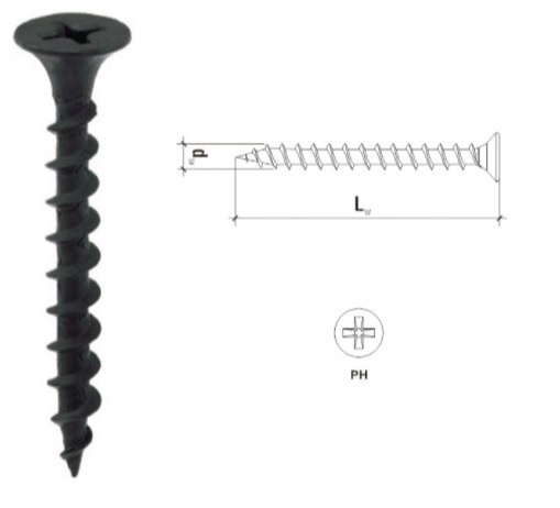 KLIMAS Wkręty do płyt G-K do drewna Wkręt-Met 4,2 x 70 mm 250 szt.