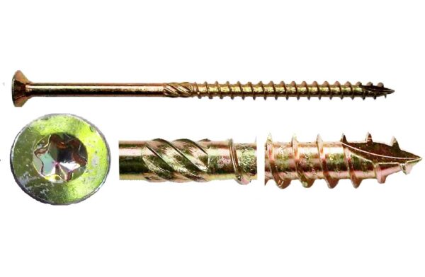 KLIMAS Wkręty ciesielskie 6 x 100 mm do drewna łeb talerzowy Torx 100 szt.