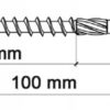 KLIMAS Wkręty ciesielskie 6 x 100 mm do drewna łeb talerzowy Torx 100 szt.