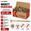 97baf2026ec76dd9b268c71e1357214c KLIMAS Wkręty ciesielskie 6 x 50 mm do drewna łeb talerzowy Torx 100 szt.