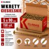 KLIMAS Wkręty ciesielskie 5 x 90 mm do drewna łeb talerzowy Torx 150 szt.