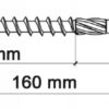 KLIMAS Wkręty ciesielskie 6 x 160 mm do drewna łeb talerzowy Torx 100 szt.